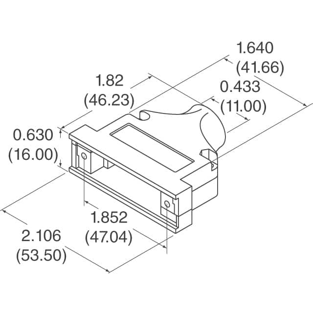 994-025-030R121 NorComp Inc.  Capots de connecteurs D-Sub en forme de D